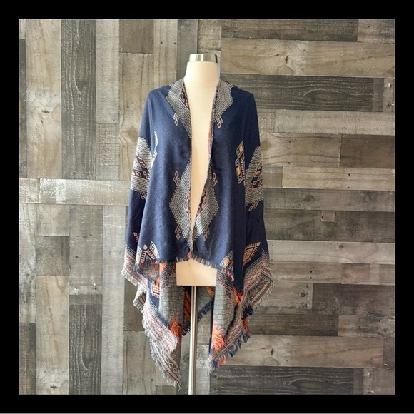 Western cascading cardigan boho chic wrap coastal cowgirl southwest Yellowstone - Picture 1 of 13